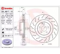 Тормозной диск BREMBO 09.A817.10 09A81710 BREMBO - купить в магазине запчастей по Украине
