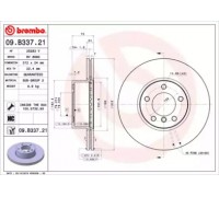 Тормозной диск BREMBO 09.B337.21 09B33721 BREMBO - купить в магазине запчастей по Украине