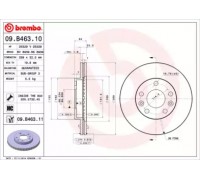 Тормозной диск BREMBO 09.B463.10 09B46310 BREMBO - купить в магазине запчастей по Украине