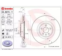 Тормозной диск BREMBO 09.B970.11 09B97011 BREMBO - купить в магазине запчастей по Украине