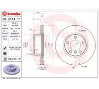 Тормозной диск BREMBO 09.C114.11 09C11411 BREMBO - купити в магазині запчастин по Україні