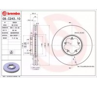 Тормозной диск BREMBO 09.C243.10 09C24310 BREMBO - купить в магазине запчастей по Украине