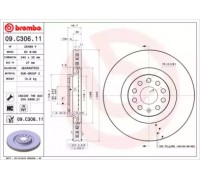 Тормозной диск BREMBO 09.C306.11 09C30611 BREMBO - купить в магазине запчастей по Украине