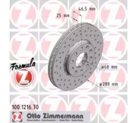 Тормозной диск ZIMMERMANN 100.1216.70 100121670 ZIMMERMANN - купить в магазине запчастей по Украине