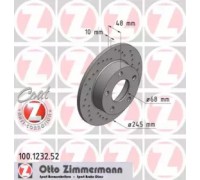 Тормозной диск ZIMMERMANN 100.1232.52 100123252 ZIMMERMANN - купить в магазине запчастей по Украине