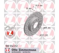Тормозной диск ZIMMERMANN 100.1243.52 100124352 ZIMMERMANN - купить в магазине запчастей по Украине