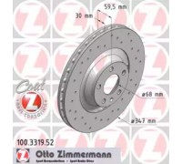Тормозной диск ZIMMERMANN 100.3319.52 100331952 ZIMMERMANN - купить в магазине запчастей по Украине
