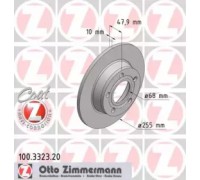 Тормозной диск ZIMMERMANN 100.3323.20 100332320 ZIMMERMANN - купить в магазине запчастей по Украине