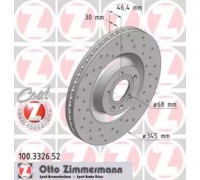 Тормозной диск ZIMMERMANN 100.3326.52 100332652 ZIMMERMANN - купить в магазине запчастей по Украине