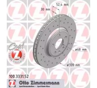 Тормозной диск ZIMMERMANN 100.3331.52 100333152 ZIMMERMANN - купить в магазине запчастей по Украине