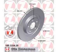 Тормозной диск ZIMMERMANN 100.3334.20 100333420 ZIMMERMANN - купить в магазине запчастей по Украине