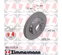 Тормозной диск ZIMMERMANN 100.3337.20 100333720 ZIMMERMANN - купить в магазине запчастей по Украине