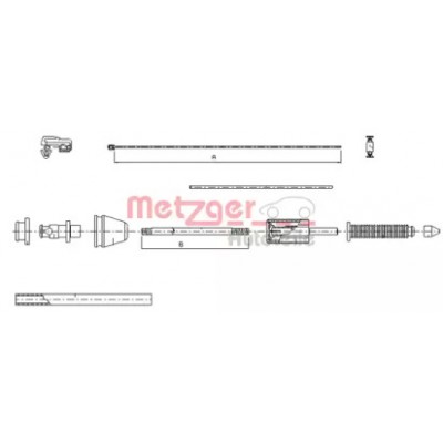 Тросик газа 100383 METZGER - купить в магазине запчастей по Украине