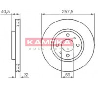 Тормозной диск KAMOKA 1031524 1031524 KAMOKA - купить в магазине запчастей по Украине