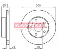 Тормозной диск KAMOKA 1031536 1031536 KAMOKA - купити в магазині запчастин по Україні