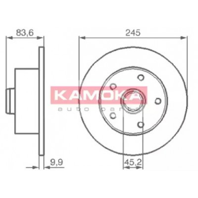 Тормозной диск 1031660 KAMOKA - купить в магазине запчастей по Украине