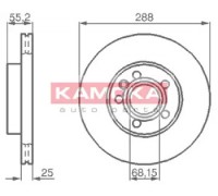 Тормозной диск KAMOKA 1031692 1031692 KAMOKA - купить в магазине запчастей по Украине
