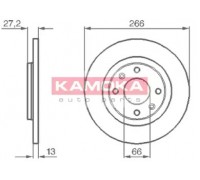 Тормозной диск KAMOKA 1032000 1032000 KAMOKA - купить в магазине запчастей по Украине