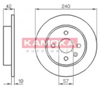 Тормозной диск KAMOKA 1032086 1032086 KAMOKA - купить в магазине запчастей по Украине