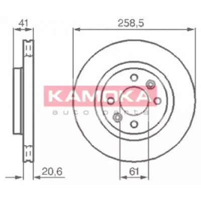 Тормозной диск 1032192 KAMOKA - купить в магазине запчастей по Украине