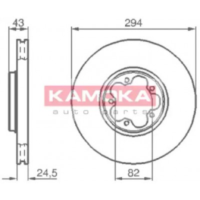 Тормозной диск 1032224 KAMOKA - купить в магазине запчастей по Украине