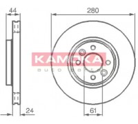 Тормозной диск KAMOKA 1032248 1032248 KAMOKA - купить в магазине запчастей по Украине