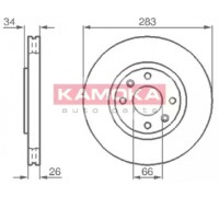 Тормозной диск KAMOKA 1032304 1032304 KAMOKA - купить в магазине запчастей по Украине
