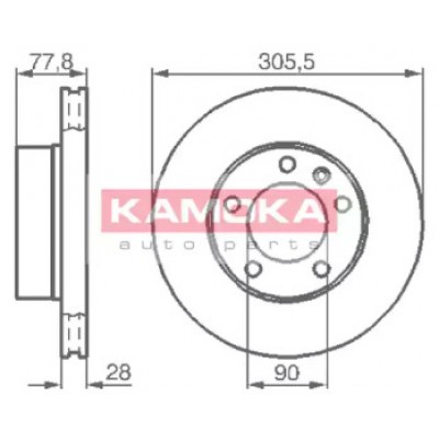 Тормозной диск 1032434 KAMOKA - купить в магазине запчастей по Украине