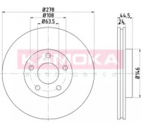 Тормозной диск KAMOKA 103245 103245 KAMOKA - купить в магазине запчастей по Украине