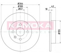Тормозной диск KAMOKA 1032626 1032626 KAMOKA - купить в магазине запчастей по Украине