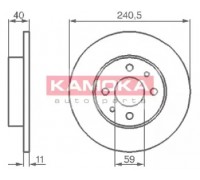 Тормозной диск KAMOKA 103280 103280 KAMOKA - купить в магазине запчастей по Украине