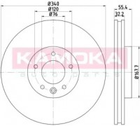 Тормозной диск KAMOKA 103319 103319 KAMOKA - купить в магазине запчастей по Украине