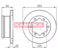 Тормозной диск KAMOKA 103382 103382 KAMOKA - купить в магазине запчастей по Украине
