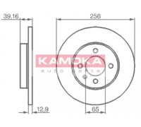Тормозной диск KAMOKA 103410 103410 KAMOKA - купить в магазине запчастей по Украине