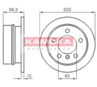 Тормозной диск KAMOKA 103454 103454 KAMOKA - купить в магазине запчастей по Украине