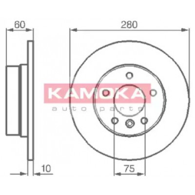 Тормозной диск 103498 KAMOKA - купить в магазине запчастей по Украине