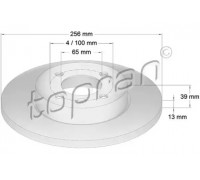 Тормозной диск TOPRAN 103 525 103525 TOPRAN - купить в магазине запчастей по Украине