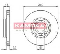 Тормозной диск KAMOKA 1038534 1038534 KAMOKA - купить в магазине запчастей по Украине