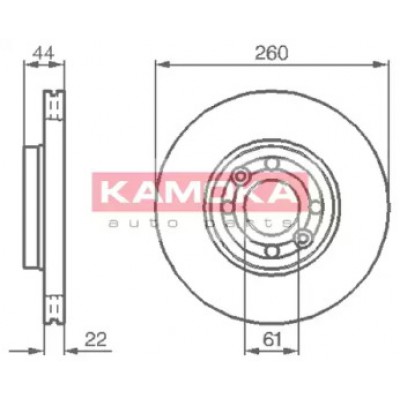 Тормозной диск 1038534 KAMOKA - купить в магазине запчастей по Украине
