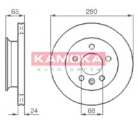 Тормозной диск KAMOKA 103854 103854 KAMOKA - купить в магазине запчастей по Украине