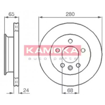 Тормозной диск 103854 KAMOKA - купить в магазине запчастей по Украине