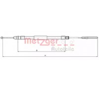 Трос, стояночная тормозная система METZGER 10.4136 104136 METZGER - купить в магазине запчастей по Украине