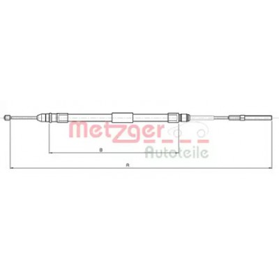 Трос, стояночная тормозная система 104137 METZGER - купить в магазине запчастей по Украине