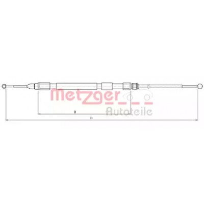 Трос, стояночная тормозная система 104158 METZGER - купить в магазине запчастей по Украине