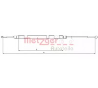 Трос, стояночная тормозная система METZGER 10.4232 104232 METZGER - купить в магазине запчастей по Украине