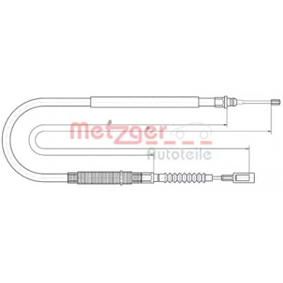 Трос, стояночная тормозная система 104728 METZGER - купить в магазине запчастей по Украине