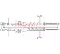 Трос, стояночная тормозная система METZGER 10.5335 105335 METZGER - купить в магазине запчастей по Украине