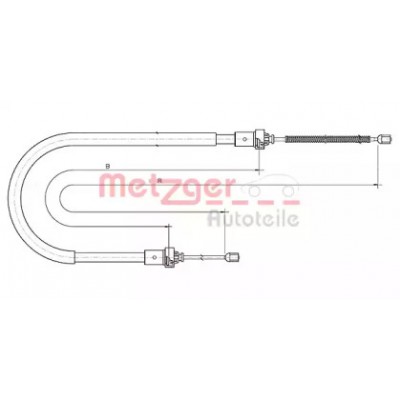 Трос, стояночная тормозная система 106890 METZGER - купить в магазине запчастей по Украине