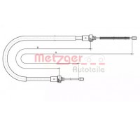Трос, стояночная тормозная система METZGER 10.6892 106892 METZGER - купить в магазине запчастей по Украине