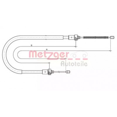 Трос, стояночная тормозная система 106892 METZGER - купить в магазине запчастей по Украине